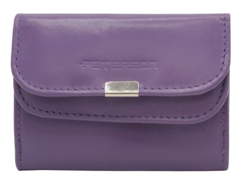 Portfelik Uniwersalny Mała Sakieweczka Skórzana Peterson MARS Skóra Naturalna RFID RD-GC02 FIOLETOWY 10 x 7 x 2 [cm]