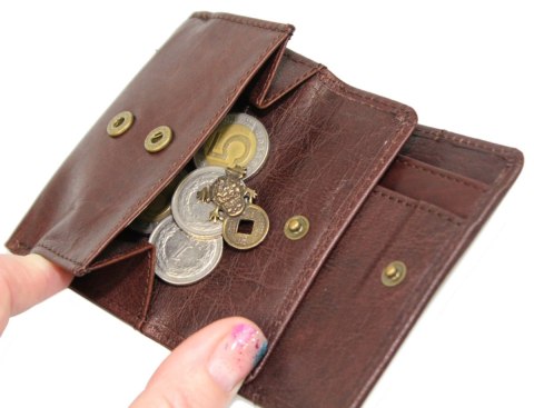 Portfelik Uniwersalny Mała Sakieweczka Skórzana Peterson MARS Skóra Naturalna RFID RD-GC02 NIEBIESKI 10 x 7 x 2 [cm]