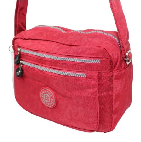 Stylowa Lekka Materiałowa Torba Kresz Wodoodporna Pozioma Średnia Na Ramię Bag Street NR 2245 CZERWONY 28 x 19 x 12 [cm]