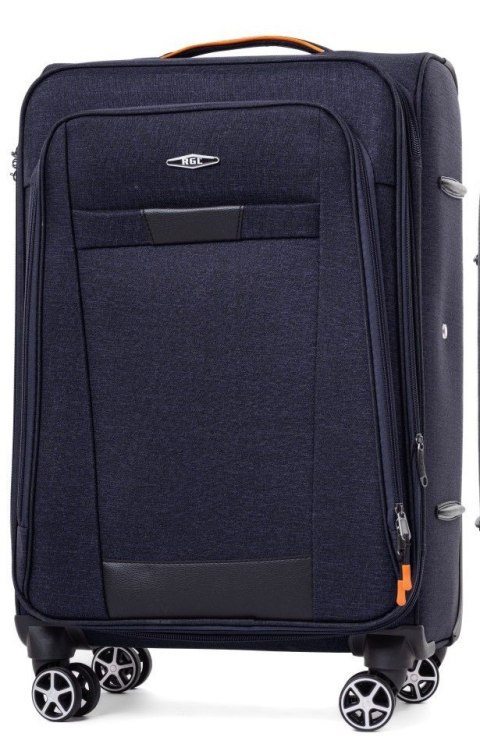 Duża Ekskluzywna Walizka Turystyczna RGL S-030 GRANATOWA 77 x 47 x 30 108 Litrów Rejkiavik Collection