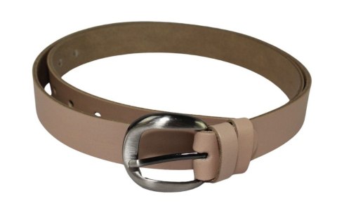 Pasek Damski Skórzany CEZ-MAR (PL) Skóra Licowa EXTRA 30 mm CIELISTY