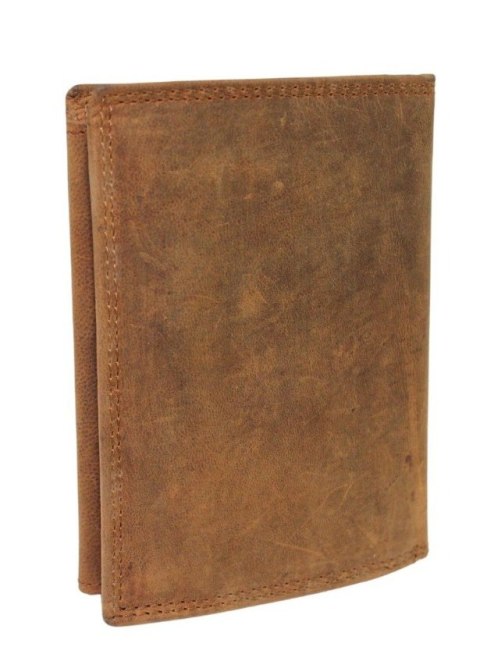 Portfel Męski Skórzany ALWAYS WILD Skóra Licowa Duży Pionowy   RFID AW-N4-GHD/5398 BRĄZOWY 13 x 10 x 2 [cm]