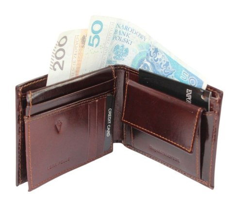 Portfel Męski Skórzany EMPORIO VALENTINI 563 992 Skóra Licowa Średni Poziomy Bez Zapięcia Jedno Skrzydełko 11 x 8,5 x 2[cm]