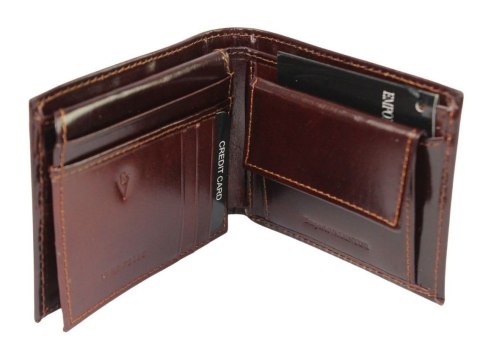 Portfel Męski Skórzany EMPORIO VALENTINI 563 992 Skóra Licowa Średni Poziomy Bez Zapięcia Jedno Skrzydełko 11 x 8,5 x 2[cm]