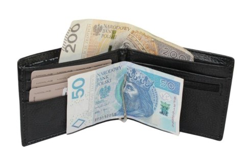 Portfel Męski Skórzany NICOLAS Skóra LicowaPoziomy Jedno Skrzydełko Suwak Na Bilon Sprężyna Na Banknoty 1009 11 x 9 x 2 [cm]