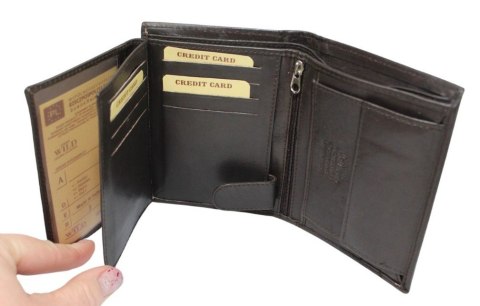 Portfel Męski Skórzany WILD Skóra Licowa Duży Pionowy Bez Zapięcia N4-P 7834 13 x 10 x 2,5 [cm]