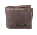 Portfel Męski Skórzany WILD Skóra Licowa Duży Poziomy Bez Zapięcia RFID N992-P 12 x 10 x 2 [cm]