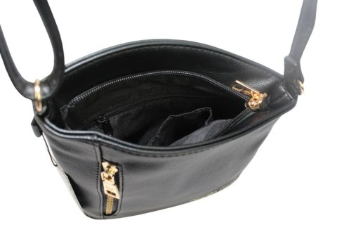 Torebka Jennifer Jones Listonoszka Skóra Włoska JJ3148 CZARNY 20 x 23 x 7 [cm]