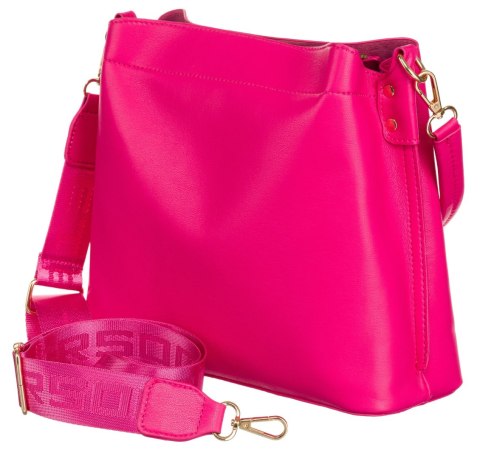 Torebka Z Ekologicznej Skóry Włoskiej PETERSON 9993/H3655 Z Podwójnym Paskiem RÓŻOWA 25 x 28 x 10 [cm]