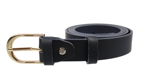 Pasek Damski Skórzany CEZ-MAR (PL) Złota Klamra Skóra Licowa EXTRA 30 mm GRANATOWY Pasek Damski Skórzany CEZ-MAR (PL) Złota Klamra Skóra Licowa EXTRA 30 mm GRANATOWY