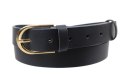 Pasek Damski Skórzany CEZ-MAR (PL) Złota Klamra Skóra Licowa EXTRA 30 mm GRANATOWY