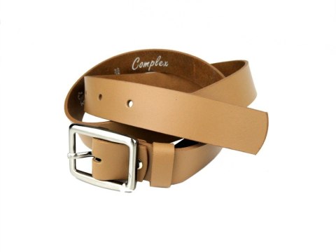 Pasek Damski Skórzany Gładki COMPLEX (PL) 30 mm CIELISTY Szerokość Standardowa