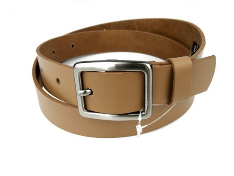 Pasek Damski Skórzany Gładki COMPLEX (PL) 30 mm CIELISTY Szerokość Standardowa