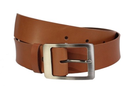 Pasek Damski Skórzany Gładki COMPLEX (PL) 40 mm BRĄZOWY Szeroki