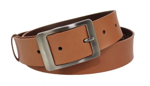 Pasek Damski Skórzany Gładki COMPLEX (PL) 40 mm BRĄZOWY Szeroki