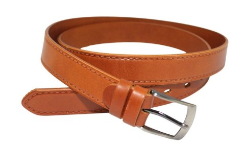 Pasek Skórzany Męski CezMar (PL) 30 mm "IMITACJA SZYCIA" KONIAKOWY Skóra Licowa Pasek Skórzany Męski CezMar (PL) 30 mm "IMITACJA SZYCIA" KONIAKOWY Skóra Licowa