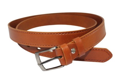 Pasek Skórzany Męski CezMar (PL) 30 mm "IMITACJA SZYCIA" KONIAKOWY Skóra Licowa Pasek Skórzany Męski CezMar (PL) 30 mm "IMITACJA SZYCIA" KONIAKOWY Skóra Licowa
