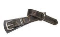 Solidna Obroża Dla Psa Czekoladowa z Beżową Nitką Skóra Naturalna 30 mm 43/53 [cm] HADA (PL)