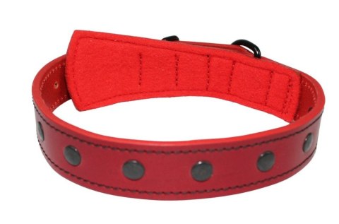 Solidna Obroża Dla Psa Czerwona z Dżetami Czarna Nitka Skóra Naturalna 30 mm 41/51 cm WIREX (PL) Solidna Obroża Dla Psa Czerwona z Dżetami Czarna Nitka Skóra Naturalna 30 mm 41/51 cm WIREX (PL)