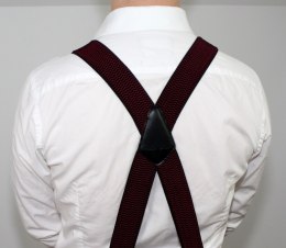 Szelki Do Spodni Polska Galanteria (PL) Z Materiału Regulowane Podwójne Typ X BORDOWE