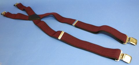 Szelki Do Spodni Polska Galanteria (PL) Z Materiału Regulowane Podwójne Typ X BORDOWE