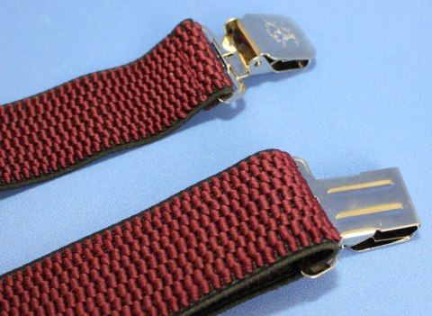 Szelki Do Spodni Polska Galanteria (PL) Z Materiału Regulowane Podwójne Typ X BORDOWE