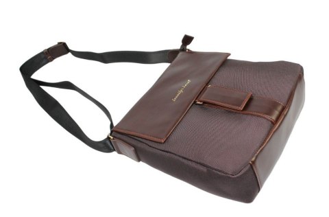 Torebka Torba JENNIFER JONES Listonoszka Czekoladowa Materiał 2130 28 x 26 x 9 [cm]