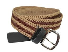 Pasek Gumowa Plecionka Polska Galanteria (PL) XXL Rozciągliwy BRĄZOWY 30 mm Klamra Tradycyjna Uniwersalny Zakres Zapinania