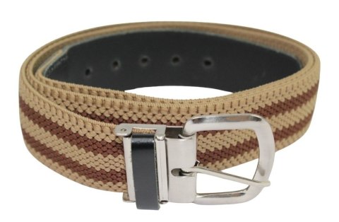 Pasek Gumowa Plecionka Polska Galanteria (PL) XXL Rozciągliwy BRĄZOWY 40 mm Klamra Tradycyjna Uniwersalny Zakres Zapinania