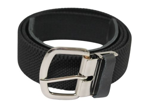 Pasek Gumowa Plecionka Polska Galanteria (PL) XXL Rozciągliwy CZARNY 40 mm Klamra Tradycyjna Uniwersalny Zakres Zapinania