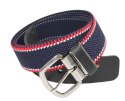 Pasek Gumowa Plecionka Polska Galanteria (PL) XXL Rozciągliwy GRANATOWY CZERWONA BIAŁA NITKA 40 mm Uniwersalny Zakres Zapinania