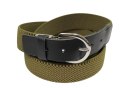 Pasek Gumowa Plecionka Polska Galanteria (PL) XXL Rozciągliwy OLIWKOWY 30 mm Klamra Tradycyjna Uniwersalny Zakres Zapinania