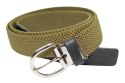 Pasek Gumowa Plecionka Polska Galanteria (PL) XXL Rozciągliwy OLIWKOWY 30 mm Klamra Tradycyjna Uniwersalny Zakres Zapinania