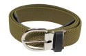 Pasek Gumowa Plecionka Polska Galanteria (PL) XXL Rozciągliwy OLIWKOWY 30 mm Klamra Tradycyjna Uniwersalny Zakres Zapinania