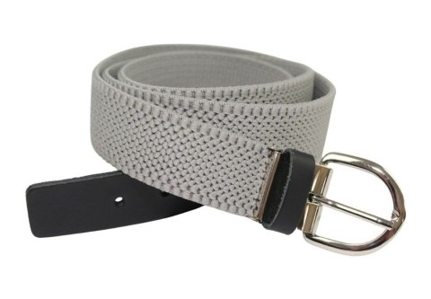 Pasek Gumowa Plecionka Polska Galanteria (PL) XXL Rozciągliwy  POPIELATY 30 mm Klamra Tradycyjna Uniwersalny Zakres Zapinania