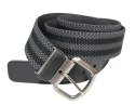 Pasek Gumowa Plecionka Polska Galanteria (PL) XXL Rozciągliwy SZARO-CZARNY 40 mm Klamra Tradycyjna Uniwersalny Zakres Zapinania