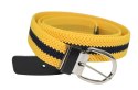 Pasek Gumowa Plecionka Polska Galanteria (PL) XXL Rozciągliwy ZÓŁTY-GRANAT 30 mm Klamra Tradycyjna Uniwersalny Zakres Zapinania