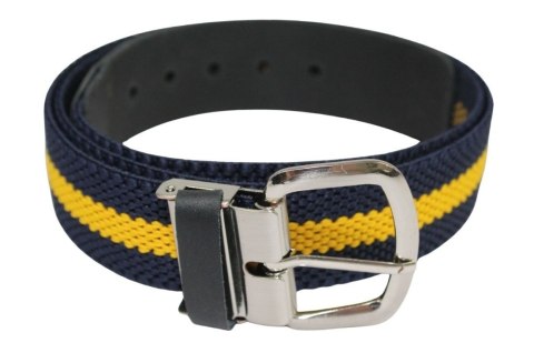 Pasek Gumowa Plecionka Polska Galanteria (PL) XXL Rozciągliwy ŻÓŁTY-GRANAT 40 mm Klamra Tradycyjna Uniwersalny Zakres Zapinania