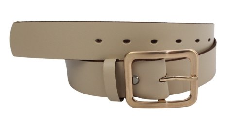 Pasek Skórzany Damski Arucce (PL) Skóra Naturalna EXTRA Gładki 40 mm CAPPUCINO Złota Klamra Pasek Skórzany Damski Arucce (PL) Skóra Naturalna EXTRA Gładki 40 mm CAPPUCINO Złota Klamra