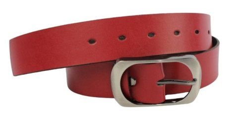 Pasek Skórzany Damski Arucce (PL) Skóra Naturalna EXTRA Gładki 40 mm CIEMNY CZERWONY Pasek Skórzany Damski Arucce (PL) Skóra Naturalna EXTRA Gładki 40 mm CIEMNY CZERWONY