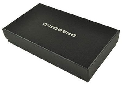 Portfel Damski Skórzany GREGORIO Duży Z Suwakiem Lakierowany RFID GF-112 SZARY 15 x 10 x 4 [cm]