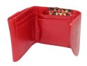 Portfelik Uniwersalny Mała Sakieweczka Skórzana Peterson MARS II Skóra Naturalna RFID RD-N08G CZERWONY 8,5 x 9 x 2 [cm]