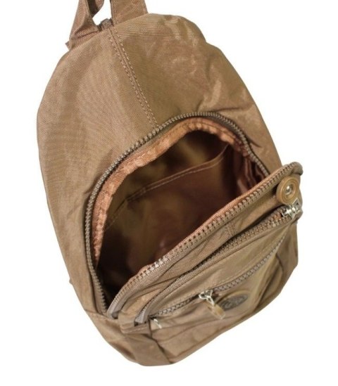 Praktyczny Plecak Materiałowy Kresz Wodoodporny BAG STREET 2257 BRĄZOWY 35 x 21 x 12 [cm]