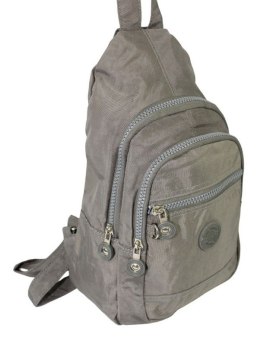 Praktyczny Plecak Materiałowy Kresz Wodoodporny BAG STREET 2257 SZARY 35 x 21 x 12 [cm]