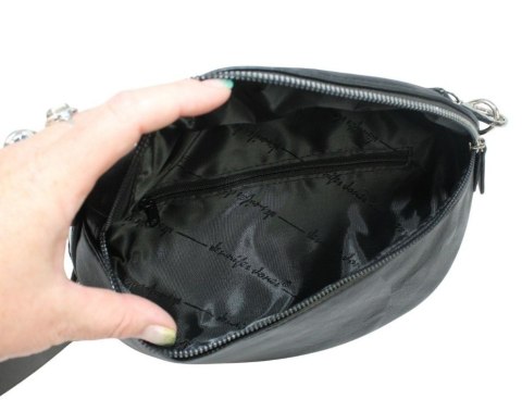 Saszetka Na Pas Biodrówka Superlekka Kompaktowa Nerka Jennifer Jones Na Spacery, Podróże CZARNA 3150 26 x 14 x 6 [cm] 