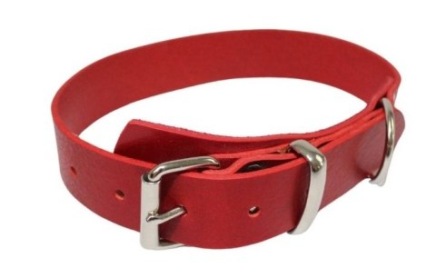 Solidna Obroża Dla Psa Czerwona Skóra Naturalna 25 mm 28/38 [cm] WIREX (PL)