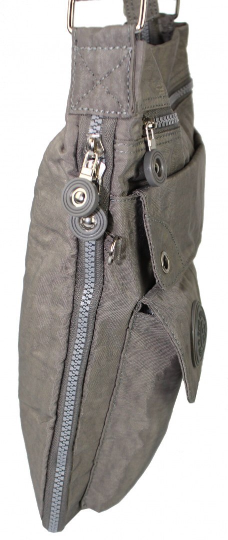 Stylowa Lekka Materiałowa Torba Średnia Kwadrat Listonoszka Na Ramię Bag Street NR 2221 SZARY Stylowa Lekka Materiałowa Torba Średnia Kwadrat Listonoszka Na Ramię Bag Street NR 2221 SZARY