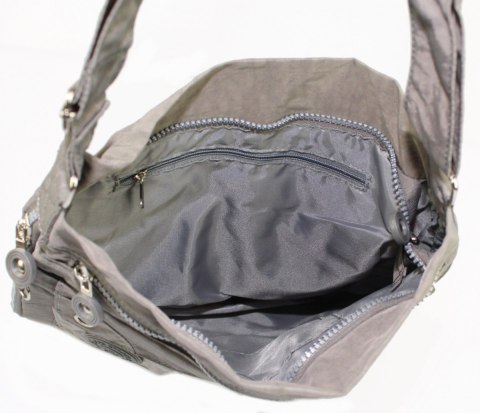 Stylowa Lekka Materiałowa Torba Średnia Kwadrat Listonoszka Na Ramię Bag Street NR 2221 SZARY Stylowa Lekka Materiałowa Torba Średnia Kwadrat Listonoszka Na Ramię Bag Street NR 2221 SZARY
