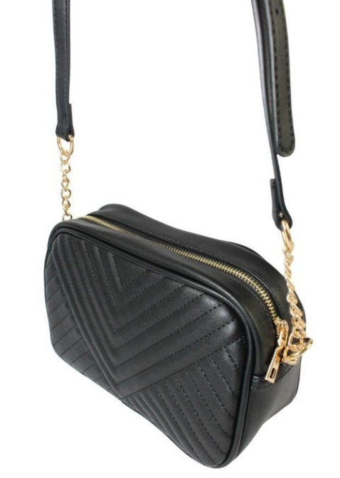 Stylowa Torebka Jennifer Jones Ze Skóry Włoskiej Ekologicznej 3134 CZARNA 14 x 24 x 9 [cm]