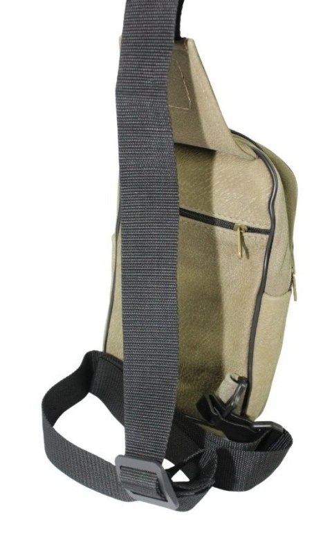 Torba Skórzana Na Ramię Nerka Noszona Na Skos GRETOS (PL) OLIWKOWA Praktyczna I Wygodna 27 x 17 x 5 [cm]